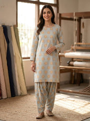 2-Pcs Digital Printed Premium Lawn By So Kamal SK-26