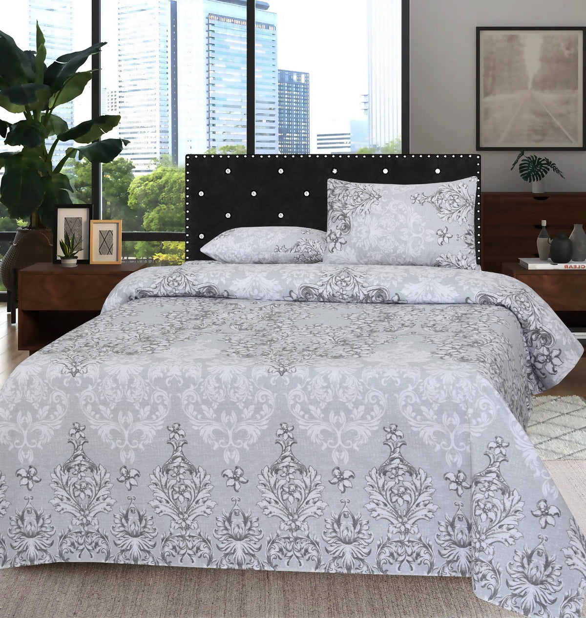 3 Pcs Pure Cotton Bed sheet B- 6