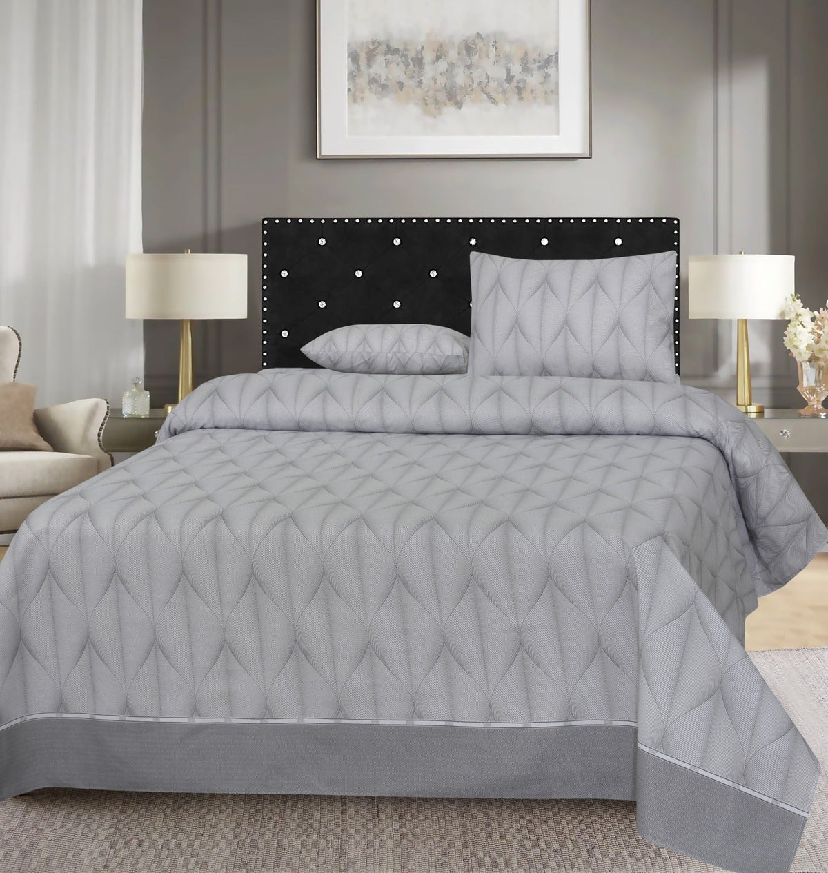 3 Pcs Pure Cotton Bed sheet B- 7