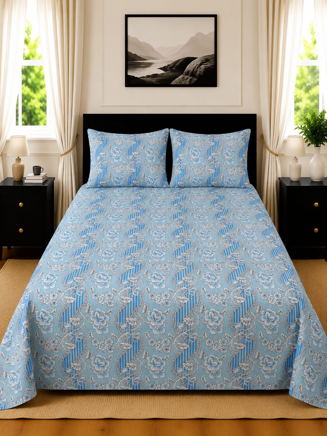 3 Pcs Cotton Bedsheet 12