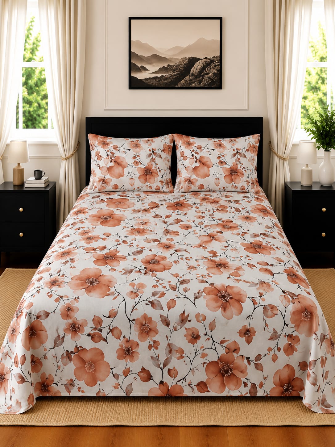 3 Pcs Pure Cotton Bedsheet 3