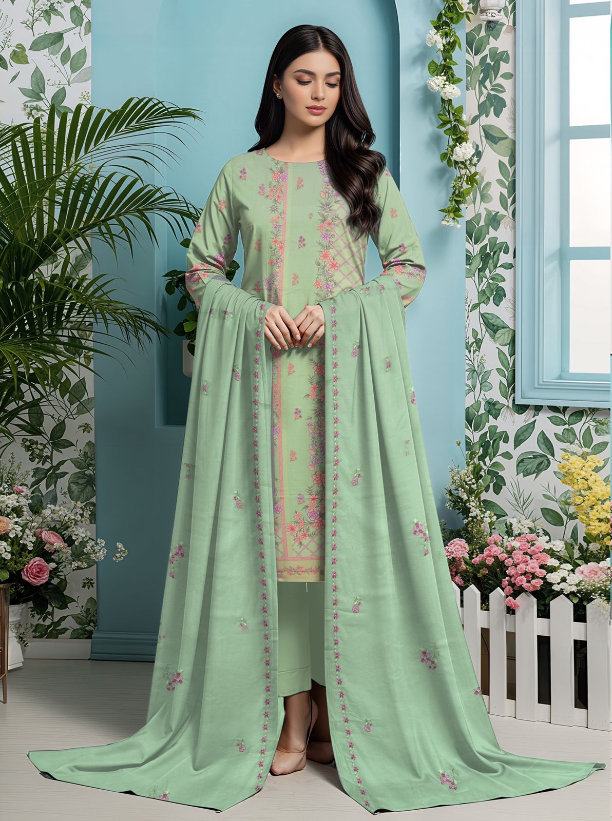 3 Piece Summer Lawn Design 1006