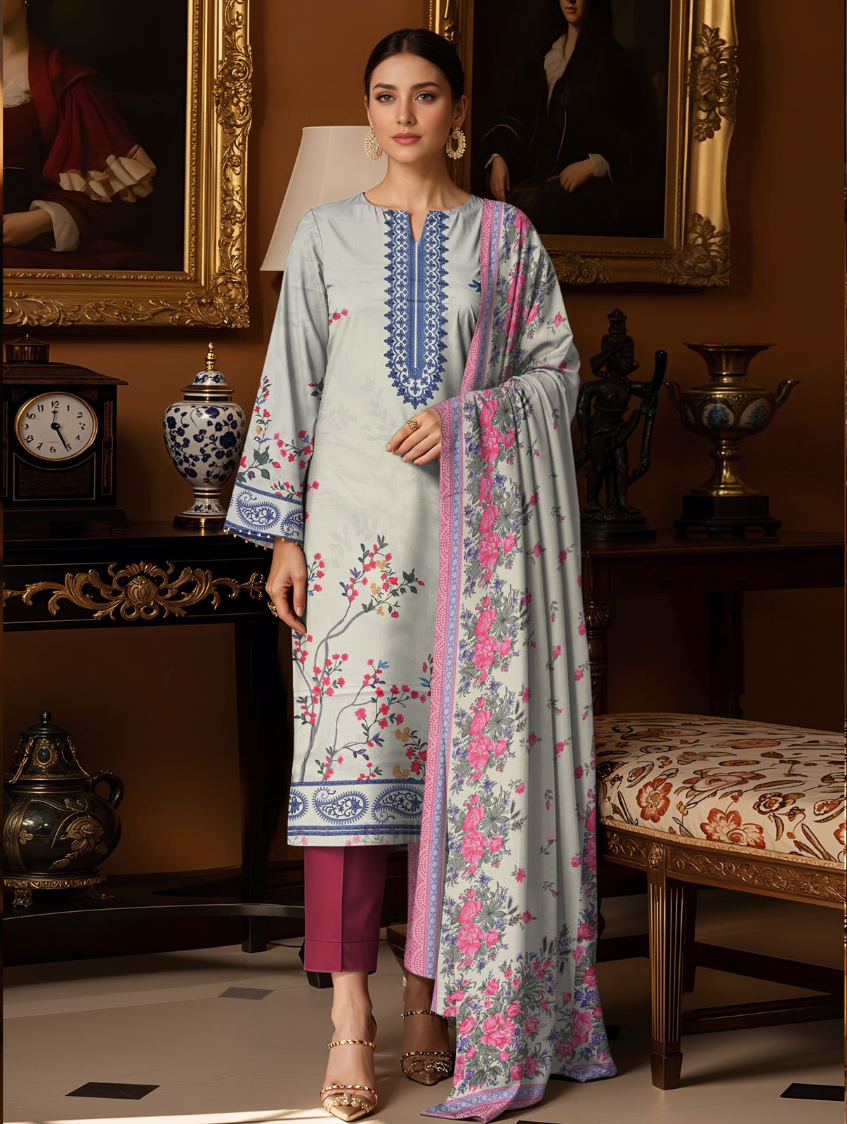 3 Piece Summer Lawn Design 1013
