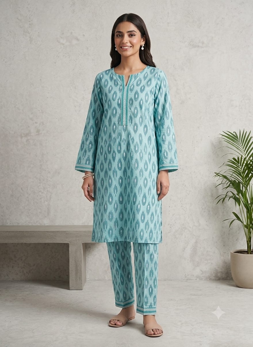 2-Pcs Digital Printed Premium Lawn By So Kamal SK-3