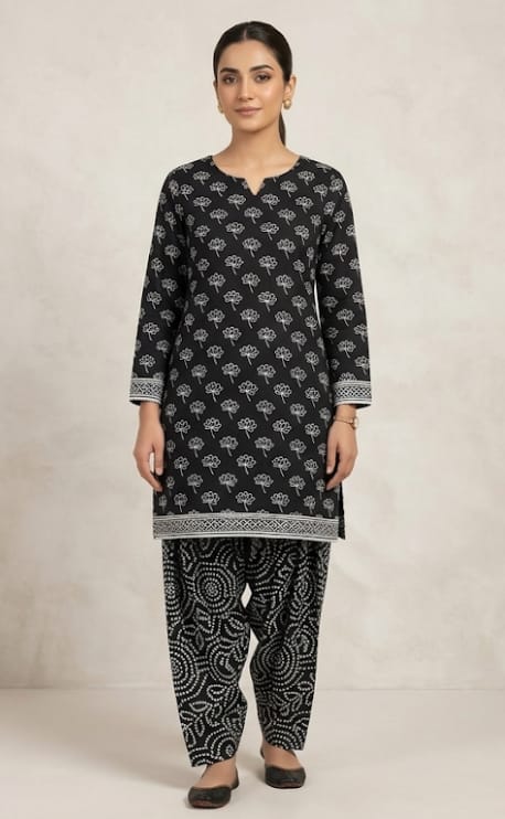 2-Pcs Digital Printed Premium Lawn By So Kamal SK-4