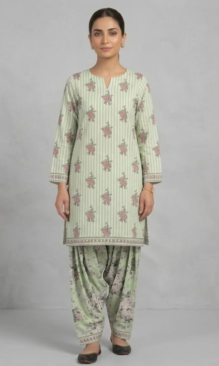 2-Pcs Digital Printed Premium Lawn By So Kamal SK-6