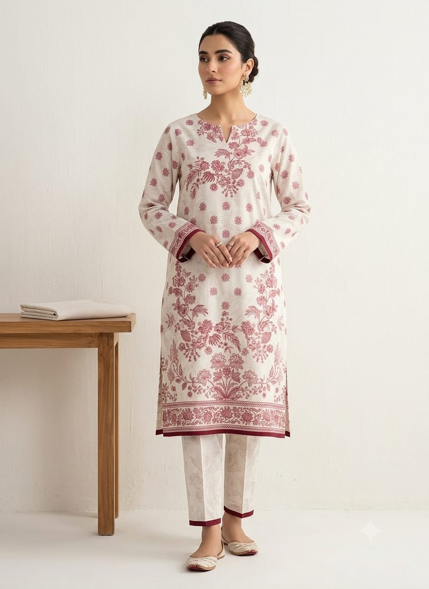 2-Pcs Digital Printed Premium Lawn By So Kamal SK-13