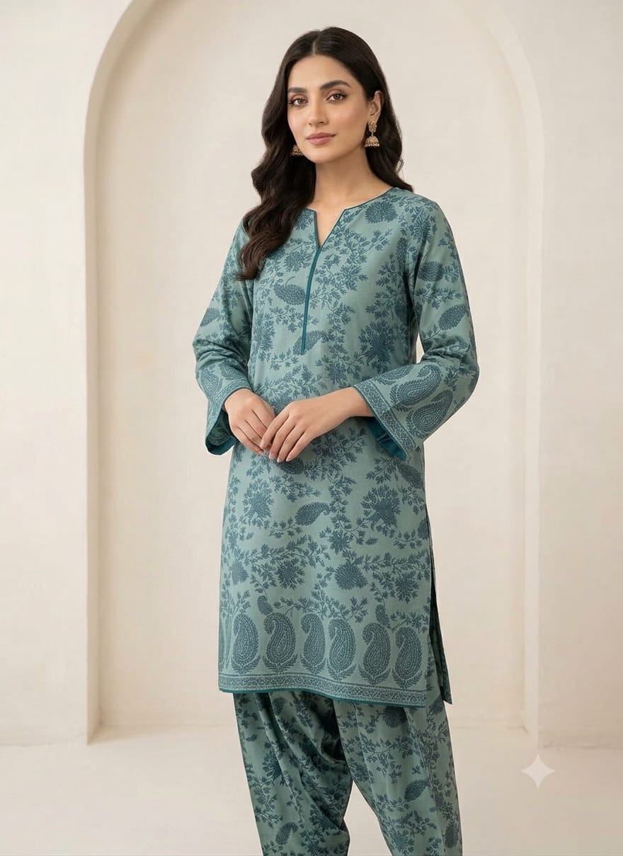2-Pcs Digital Printed Premium Lawn By So Kamal SK-14