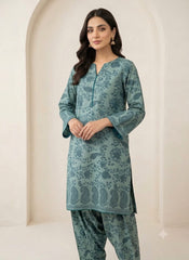 2-Pcs Digital Printed Premium Lawn By So Kamal SK-14