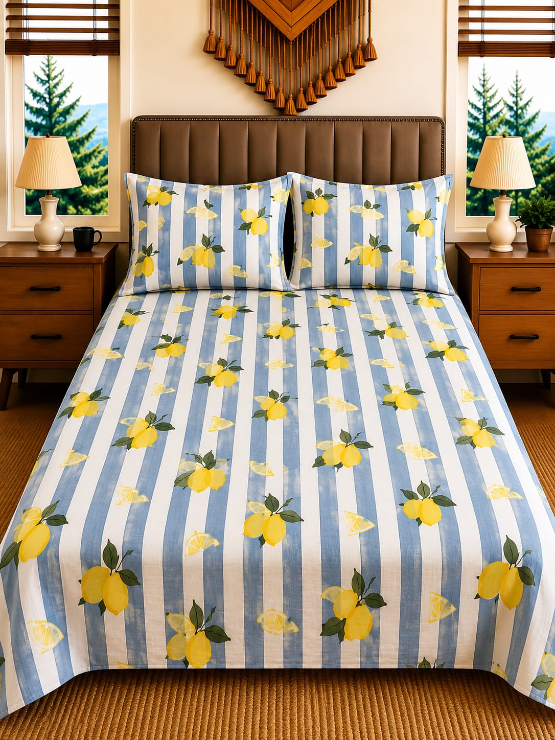 3-Pcs Double Bedsheet D-11