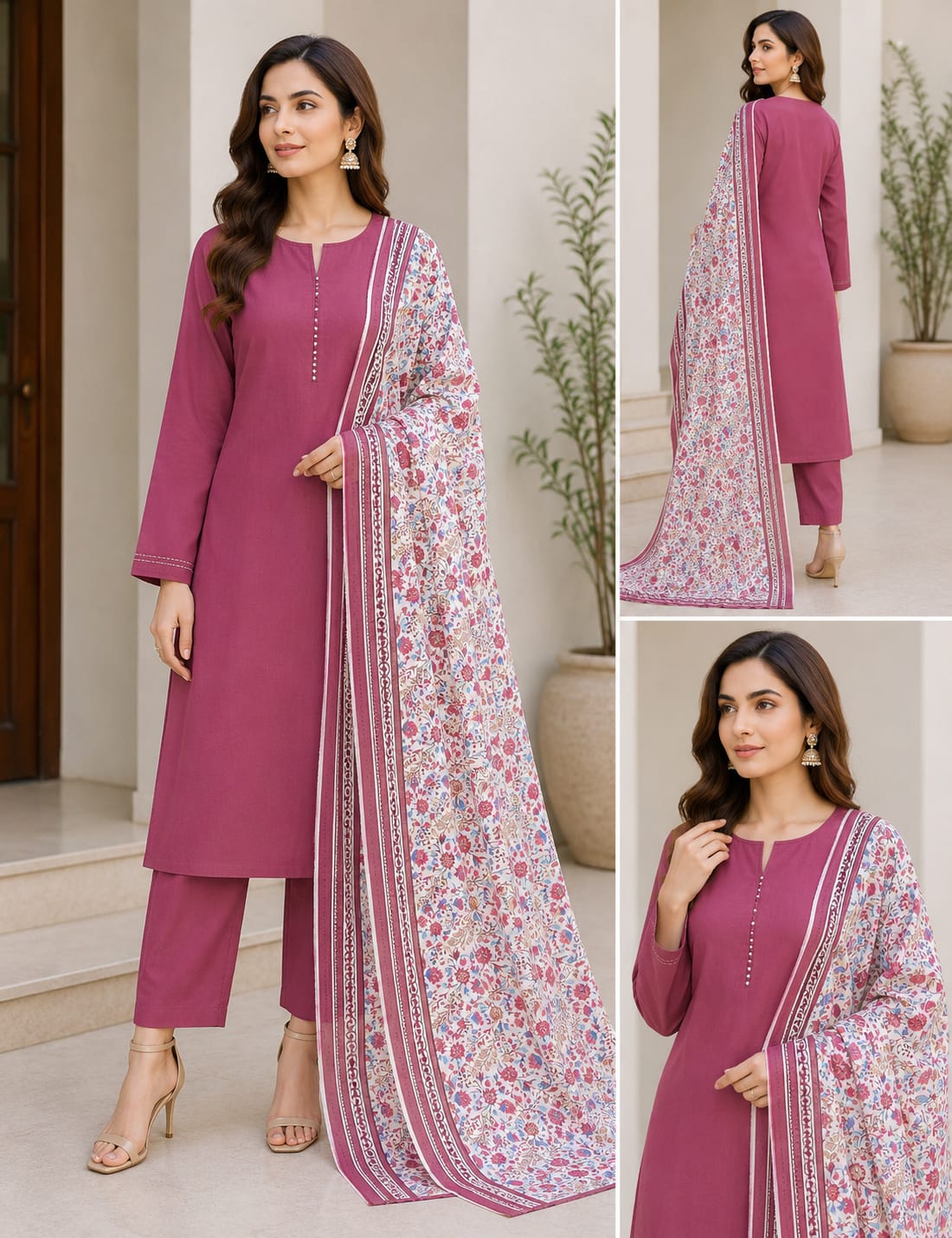 1-Pice Printed Lawn Dupatta