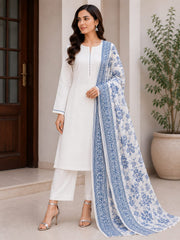 1-Pcs Printed Lawn Duppata
